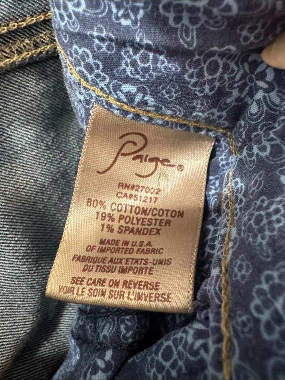 PAIGE Skyline Skinny Jeans Women’s Size 24 Medium Wash Stretch Denim Mid Rise - Picture 5 of 12